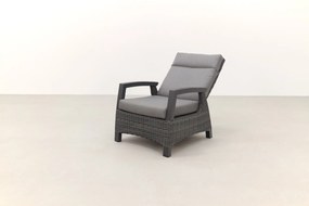 Darwin/Jersey Deluxe stoel-bank loungeset 4-delig verstelbaar - Antraciet