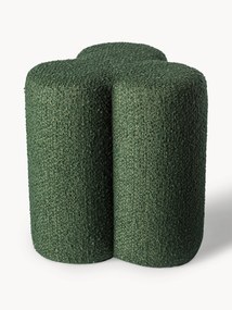 Bouclé gestoffeerde poef Clover