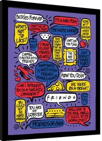 Ingelijste poster Friends 30 Years - Quotes