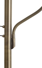 Klassieke vloerlamp brons met opaal glas 2-lichts - Katarina