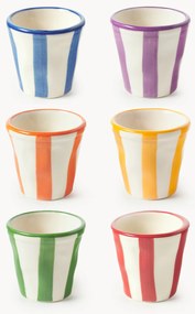 Handgemaakte espressokopjes Righe, 6-delig