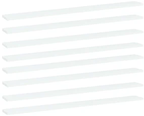 vidaXL Wandschappen 8 st 100x10x1,5 cm spaanplaat wit