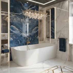 Hoekbad van acryl Bellanto Slim 170 Rechts