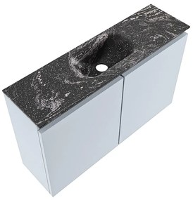 Mondiaz Ture DLux toiletmeubel 80cm clay met wastafel lava midden met kraangat