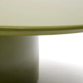 Kave Home Albanella Ronde Salontafel Groen Glanzend Cement 110 Cm - 110 X 110cm.