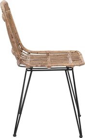 The Outsider Dining tuinstoel - Flamingo - Wicker - Aluminium - Zwart - The Outsider