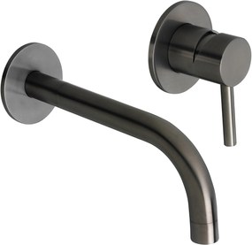 Ben Lavion 2-gats inbouw wastafelkraan afdekset gunmetal pvd