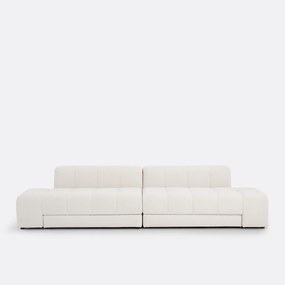Rechte sofa, 5 zits, 4 in 1, in fijne bouclé stof, FANO