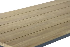 Dining Tuintafel rechthoekig 180 x 100 cm Aluminium/teak Old teak greywash Riviera