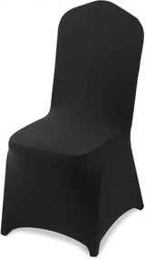 VEVOR stoelhoezen, 150 stuks wasbare en afneembare polyester spandex stoelhoezen voor bruiloften, diners, restaurants, geschikt voor stoelen (51 x 45 x 95 cm) zwart