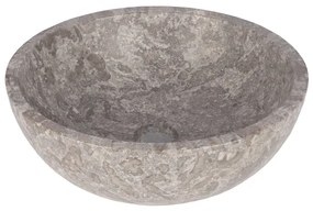 Differnz Boomer Waskom - 21x12cm - rond - Marmer - Grijs 36.102.34