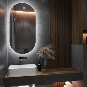 Capsulevormige spiegel met LED-verlichting G3