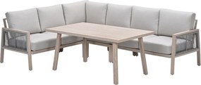 Garden Impressions San Capri lounge dining set 6-delig links - light oak look