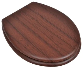 vidaXL Toiletbril simpel ontwerp MDF bruin