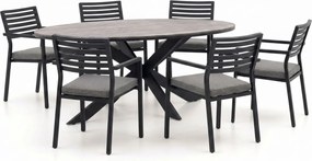 Diningset Bellagio | 6 personen polywood | Tuinset stapelbaar | 7-delig | Kees Smit Tuinmeubelen