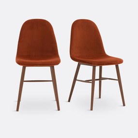 Set van 2 fluwelen stoelen, Polina