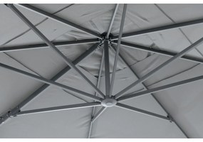 Garden Impressions Hawaii zweefparasol King Pole 400x400 cm - donker grijs