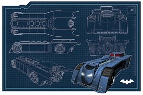 Kunstafdruk Batmobil - Blueprint