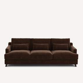 Sofa 3- of 4-zits, chenille fluweel, Alwine