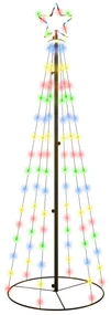 vidaXL Kegelkerstboom 108 LED's meerkleurig 70x180 cm