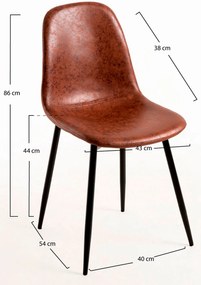 Zwarte Teok Vintage Kunstlederen Stoel