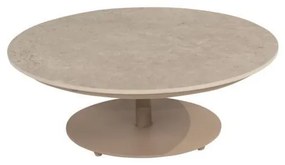 4 Seasons Outdoor Boaz loungetafel latte met blad Ø 80 cm (H 30 cm) SALE Loungetafel   beige weerbestendig