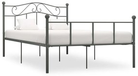 vidaXL Bedframe metaal grijs 120x200 cm