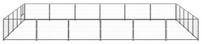 vidaXL Hondenkennel 30 m² staal zwart