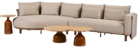 June Safina modulaire chaise longue loungeset 5 delig teak amber 4 Seasons Outdoor