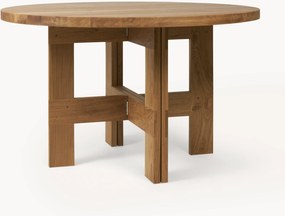 Ronde eettafel Farmhouse van eikenhout, Ø 120 cm