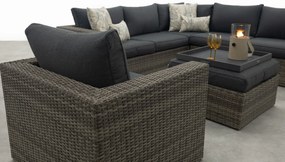 Atlanta wicker loungeset 5-delig – Organic grey - Garden impressions