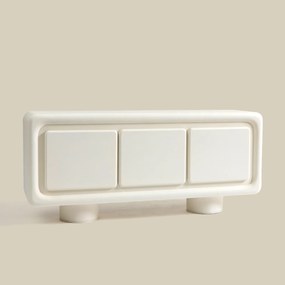 Wit Dressoir Organisch Betonlook - 183x47x82cm.