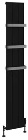 Eastbrook Rosano verticale aluminium radiator 28x180cm mat zwart 948Watt