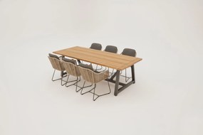 Taste by 4 Seasons Belmond tuinset naturel met Noah tafel teak blad 260 × 100 cm SALE    beige weerbestendig