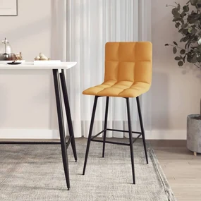 vidaXL Barkruk fluweel bruin