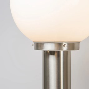 Moderne buitenlamp paal staal RVS 100 cm - Sfera Modern E27 IP44 Buitenverlichting