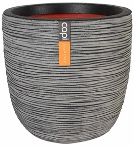 Capi Bloempot Nature Rib 43x41 cm antraciet KOFZ933