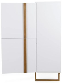 Tenzo Birka Moderne Kast Wit Met Eiken - 118x43x135cm.