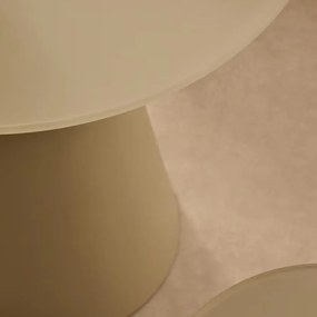 Kave Home Wilshire Ronde Bijzettafel Mat Glas Grijs 50 Cm - 50 X 50cm.