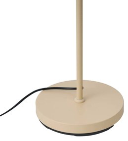 Art Deco vloerlamp beige met witte veren - Peahen