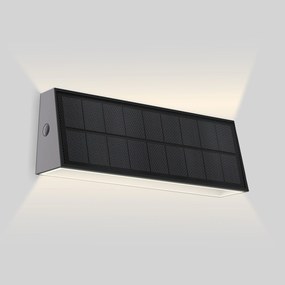 Solan Up en Down LED Solar Muurlamp Zwart