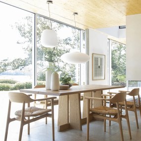 Hanglamp in matglas, ovale vorm, Raeyes