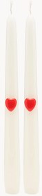 Steekkaarsen Romance, 2 stuks