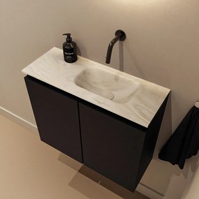 Mondiaz Ture DLux toiletmeubel 60cm urban met wastafel ostra rechts zonder kraangat