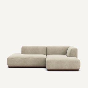 Rechte hoekbank in linnen fluweel, JACOPO