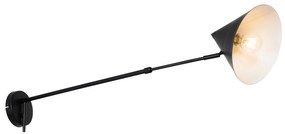 Design wandlamp zwart verstelbaar - Triangolo