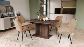 LEONEL Bruin Eik – MODERNE VOUWTAFEL TOT 180 cm!