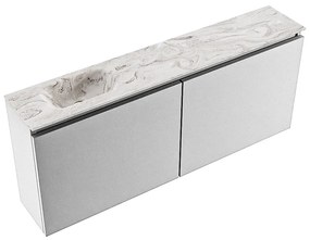 Mondiaz Ture DLux toiletmeubel 120cm plata met wastafel glace links met kraangat