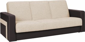 Slaapbank Tolveli 103, Aantal zitplaatsen: 3, Aanwezig, Lichtbruin, 88x222x97cm, 77 kg, Poten: Hout