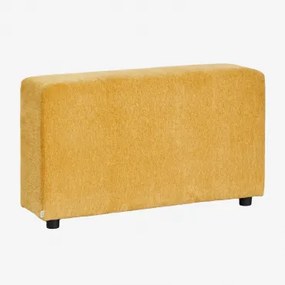 Linker Hoge Armleuning ↑65 Cm Voor Modulaire Bank Bruna Chenille Mosterdgeel - Sklum